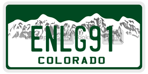 ENLG91  license plate in CO