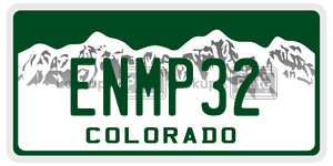 ENMP32  license plate in CO