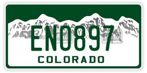 ENO897  license plate in CO