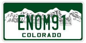 ENOM91  license plate in CO