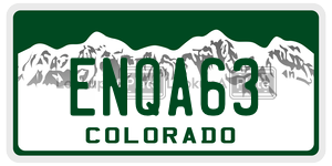 ENQA63  license plate in CO