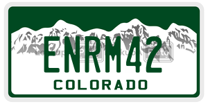 ENRM42  license plate in CO