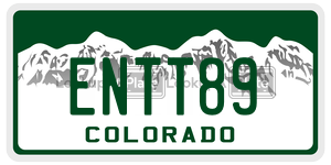 ENTT89  license plate in CO