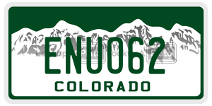 ENUO62  license plate in CO