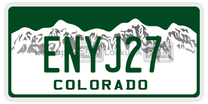 ENYJ27  license plate in CO