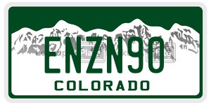 ENZN90  license plate in CO