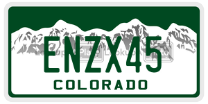 ENZX45  license plate in CO