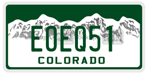 EOEQ51 license plate in Colorado