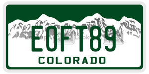 EOFT89  license plate in CO