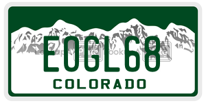 EOGL68  license plate in CO