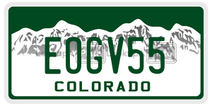 EOGV55  license plate in CO