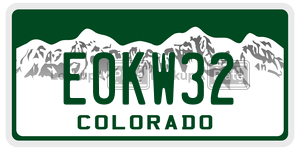 EOKW32  license plate in CO