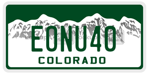 EONU40  license plate in CO