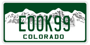 EOOK99  license plate in CO