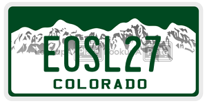 EOSL27  license plate in CO