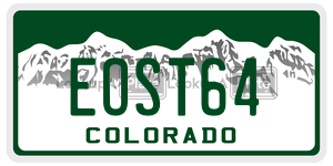 EOST64  license plate in CO