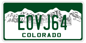 EOVJ64  license plate in CO