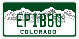 EPIB80  license plate in CO