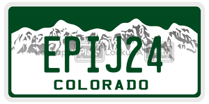 EPIJ24 license plate in Colorado