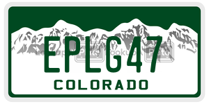 EPLG47  license plate in CO