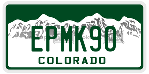 EPMK90  license plate in CO