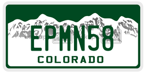 EPMN58  license plate in CO