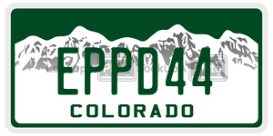 EPPD44  license plate in CO