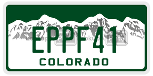 EPPF41  license plate in CO