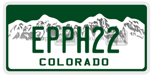 EPPH22  license plate in CO