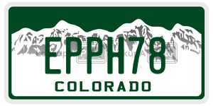 EPPH78  license plate in CO