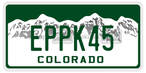 EPPK45  license plate in CO