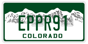 EPPR91  license plate in CO