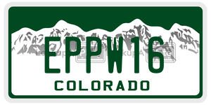 EPPW16  license plate in CO