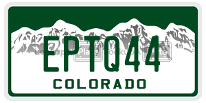 EPTQ44  license plate in CO