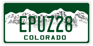 EPUZ28  license plate in CO