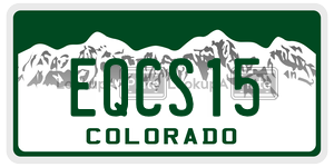 EQCS15  license plate in CO