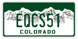 EQCS51  license plate in CO