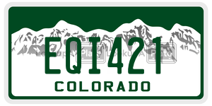 EQI421  license plate in CO
