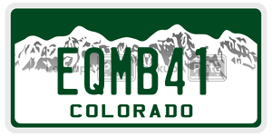 EQMB41  license plate in CO
