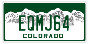 EQMJ64  license plate in CO