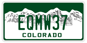 EQMW37  license plate in CO
