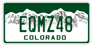 EQMZ48  license plate in CO