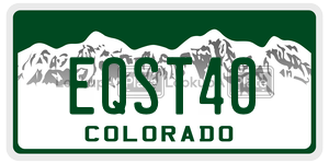 EQST40  license plate in CO