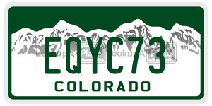 EQYC73  license plate in CO