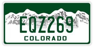 EQZ269  license plate in CO