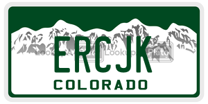 ERCJK  license plate in CO