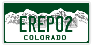 EREP02  license plate in CO