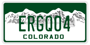 ERGQ04  license plate in CO