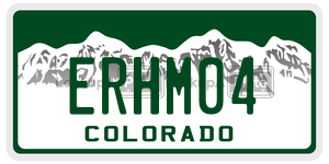 ERHM04  license plate in CO