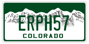 ERPH57  license plate in CO